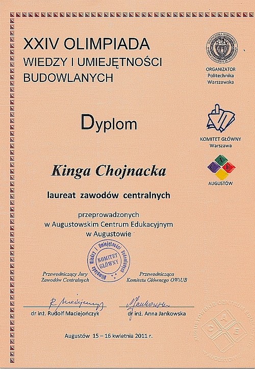 Kinga Chojnacka laureatką finału centralnego. 4