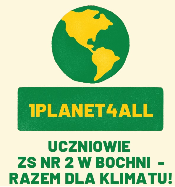 Logo akcji Razem dla klimatu, zielony glob z konturami obu Ameryk w kolorze żółtym.