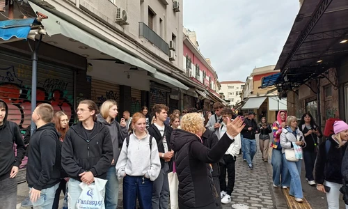 Uczniowie w trakcie wycieczek kulturowych w ramach praktyk Erasmus