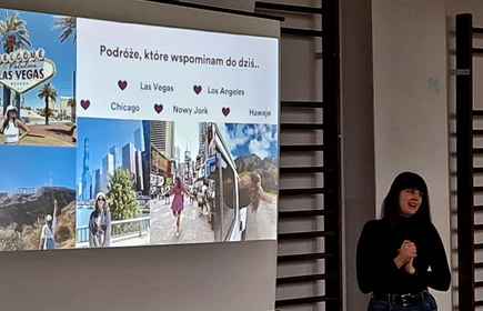 Prowadząca prelekcję