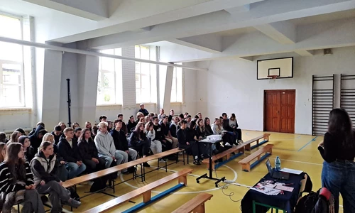 Uczniowie w trakcie spotkania