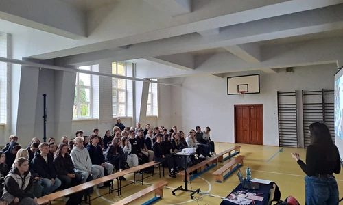 Uczniowie w trakcie spotkania