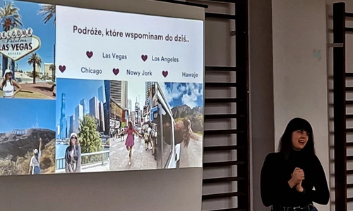 Prowadząca prelekcję