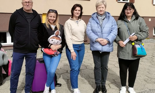 Opiekunowie wyjazdu z Panią Dyrektor