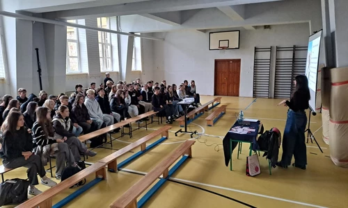 Uczniowie w trakcie spotkania