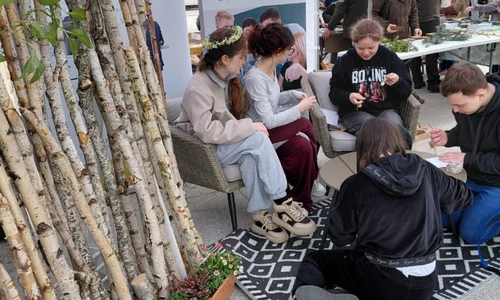 Stoisko szkoły na pikniku ekologicznym