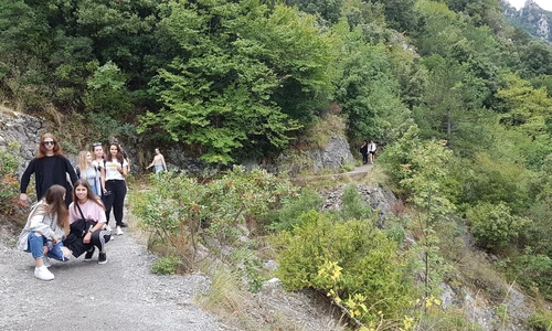 uczniowie na szlaku w górach